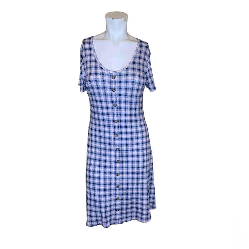 Pink & Blue checkered dress